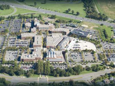 Aerial view of Princeton Forrestal Village