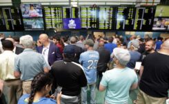 Opening day of New Jersey sports betting at Monmouth Park.