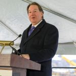 Quest Diagnostics Chairman, President and CEO Steve Rusckowski leads the ceremony at the ON3 Campus in Clifton.