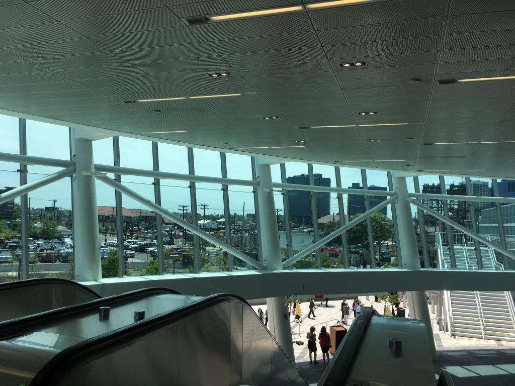 The Harrison PATH train station