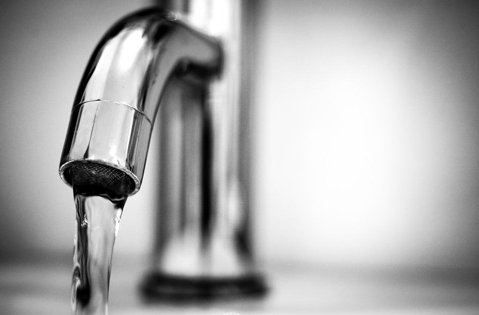 water flowing from a faucet