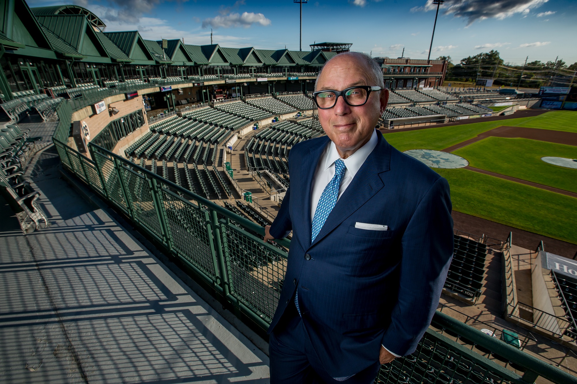 Somerset Patriots owner Steve Kalafer at TD Bank ballpark. - AARON HOUSTON