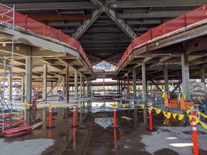 Skeleton of Terminal One project at Newark Liberty International Airport.