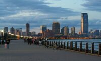 The Jersey City skyline from the Liberty State Park