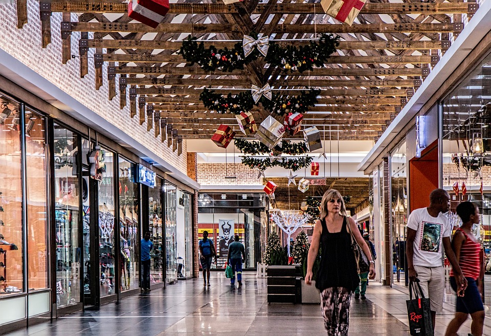 A shopping mall.