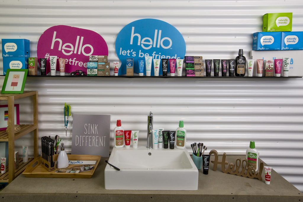 Hello Products at the company offices.