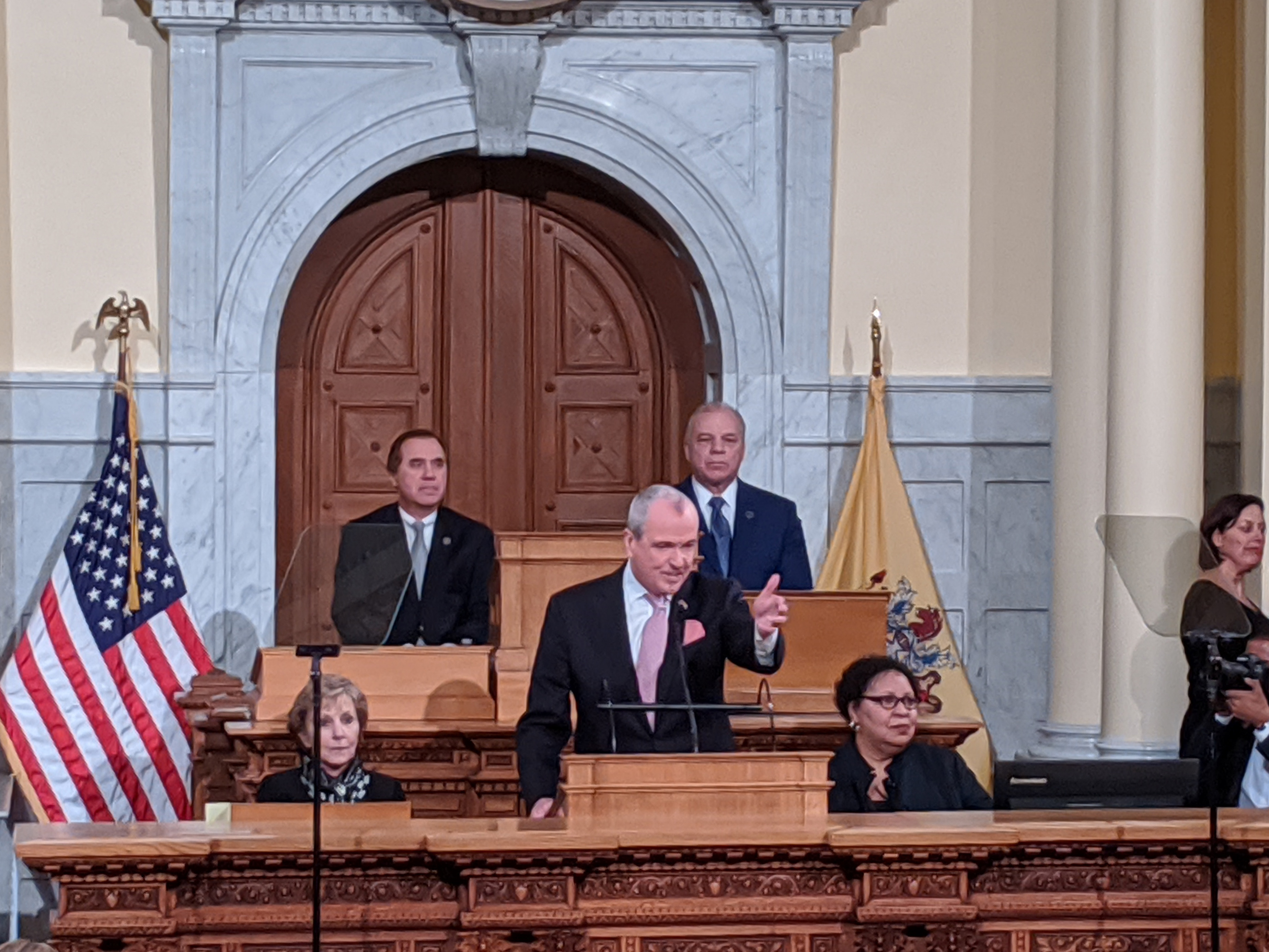 Gov. Phil Murphy delivers his State of the State address in Trenton on Jan. 14, 2020.
