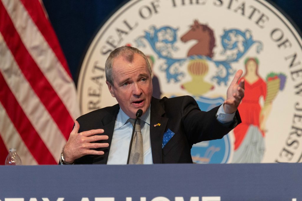 Gov. Phil Murphy's April 16, 2020 COVID-19 briefing in Trenton. – RICH HUNDLEY, THE TRENTONIAN