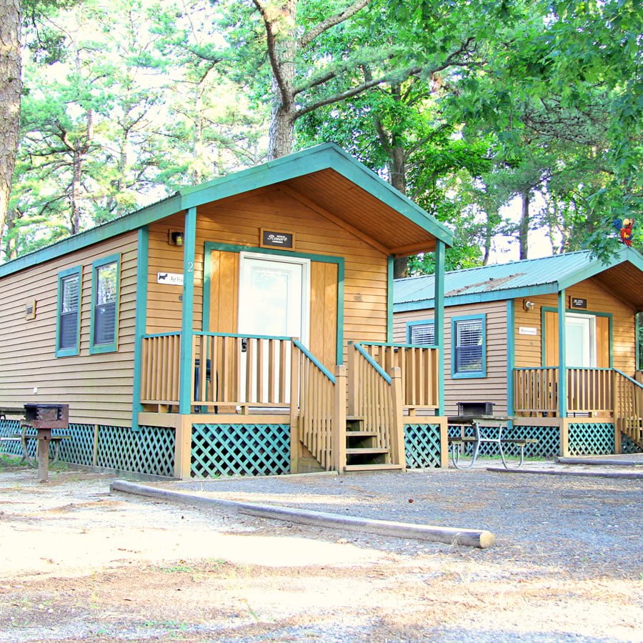 Deluxe cabins at Sea Pirate Campground in West Creek.