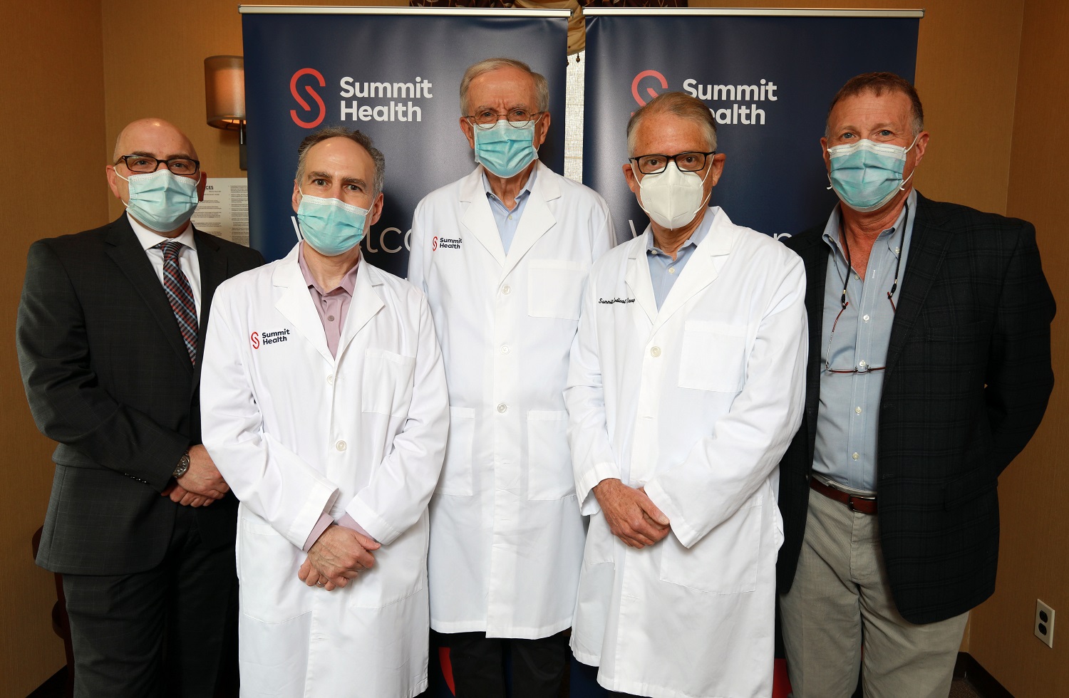 From left, Summit Health Regional Chief Medical Officer Dr. Jack Cappitelli, Dr. Michael Fuhrman, Dr. Michael Kerner, Dr. Marvin Lipsky and Dr. Tamir Ben-Menachem. On May 25, 2021, it was announced gastroenterologists Associates in Digestive Diseases would join Summit Health.