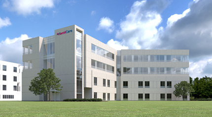 Rendering of $75 million AtlantiCare Regional Medical Center Meadow Pavilion expansion. The project will add two floors and 50 private rooms to the existing structure.