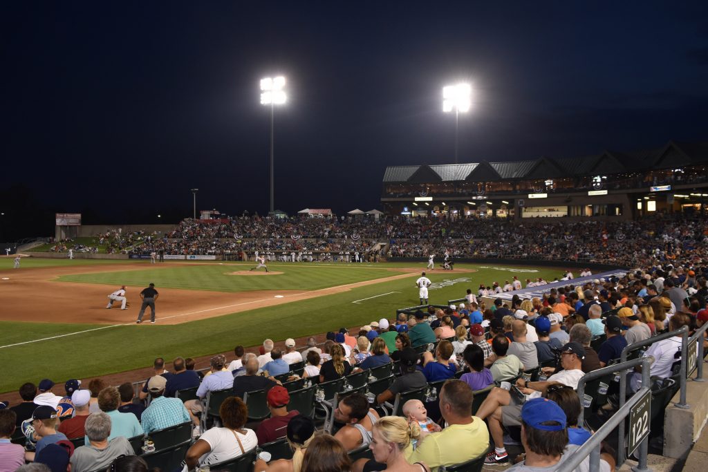 Somerset Patriots in action at TD Bank Ballpark in Bridgewater. -SOMERSET PATRIOTS