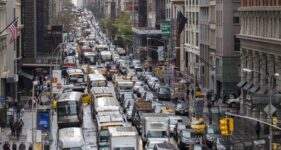 New York City traffic.