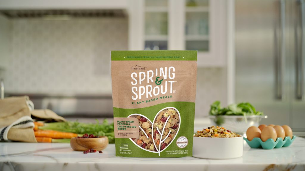 Freshpet's Spring & Sprout combines high-protein plants with carrots, cranberries and cage-free eggs resulting in a pet food that delivers more protein than conventional pet food.