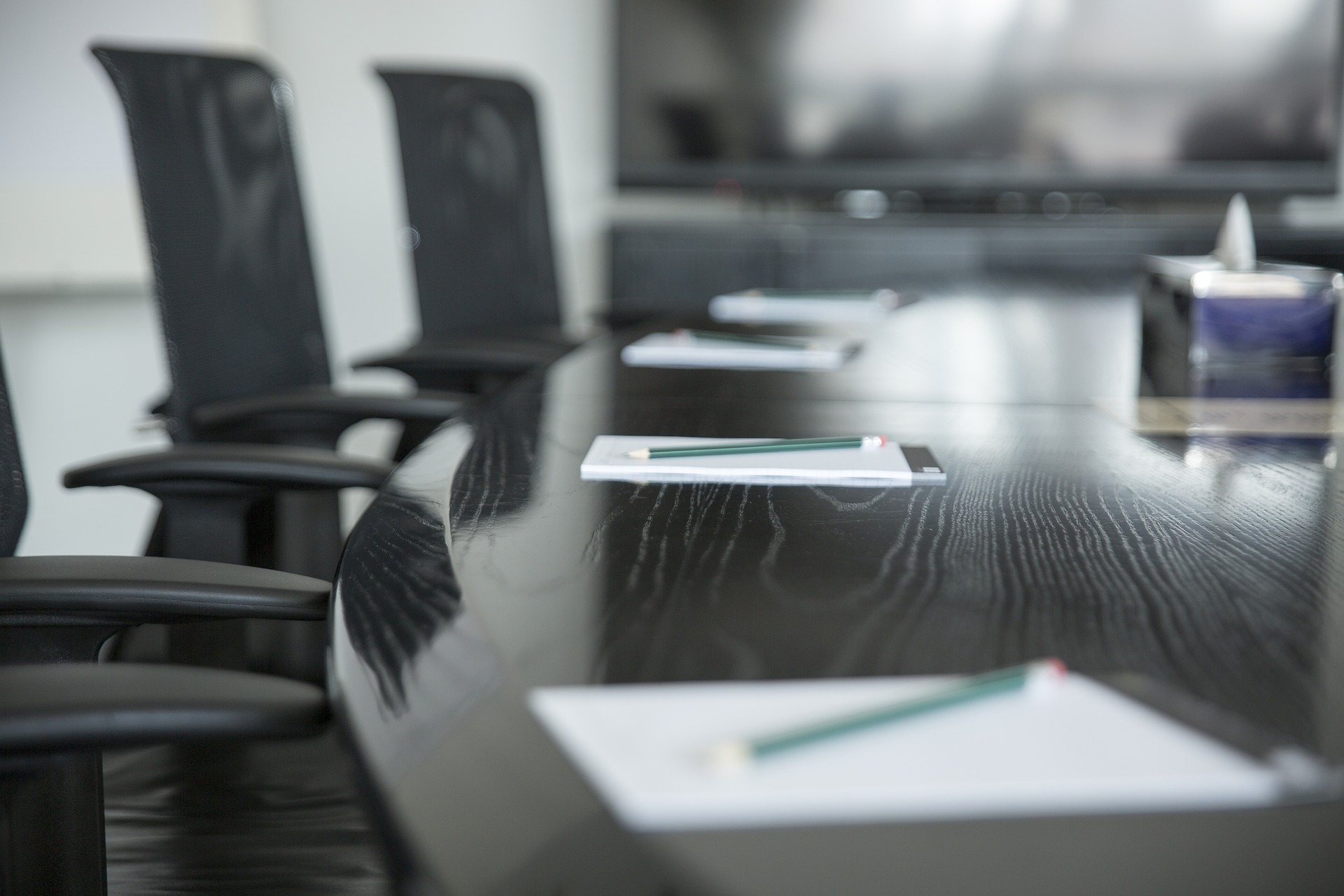 A conference room table