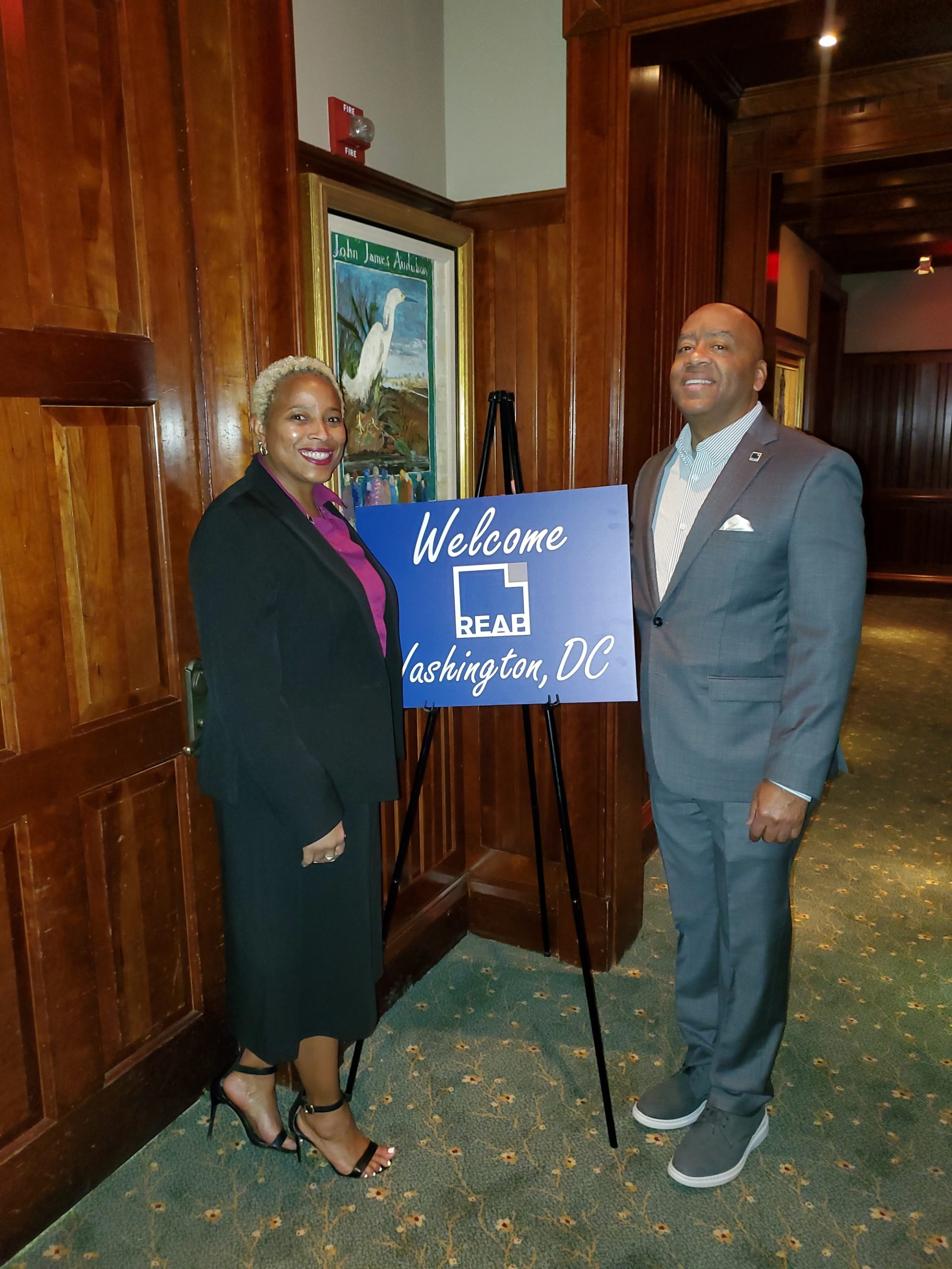 From left, REAP Mid-Atlantic Region local program directors Janisha Richardson and Damian Bond at a February 2022 REAP Washington, D.C. networking event hosted by the local development firm Dantes Partners.