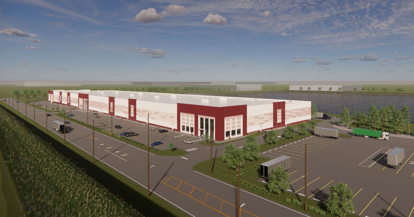 Rendering for the 332,640-square-foot portside distribution facility that is expected to be delivered by year-end at Lincoln Logistics Bayonne