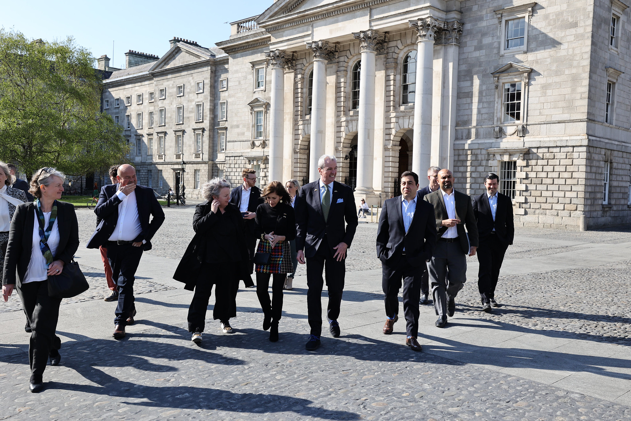 Gov. Phil Murphy's delegation embarks on an economic mission trip to Ireland to jump start economic development. On the 1st day, April 24, 2022, the governor visits the Trinity College for a tour of the Book of Kells and a visit to the Guinness house.