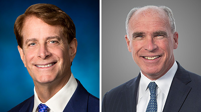 Robert Garrett, CEO of Hackensack Meridian Health, and Jeff Alter, CEO of Summit Health