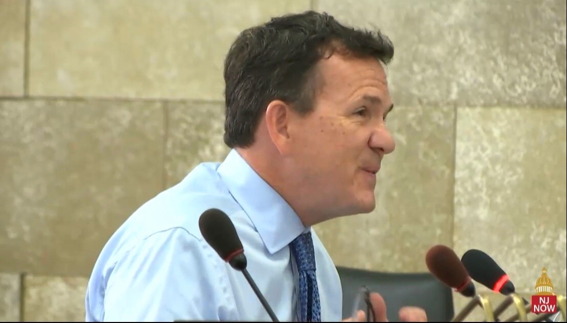 Senate Republican Budget Officer Declan O’Scanlon, R-13th District, speaks during budget committee hearings June 27, 2022.