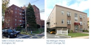 1280 Clinton Ave. in Irvington is a 42-unit apartment building that sold for $4.1 million and 132 Milligan Place in South Orange is a 13-unit apartment building that sold for $3.15 million, part of two Essex County multifamily deals The Kislak Co. Inc. announced June 24, 2022.
