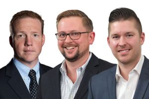 From left, Avison Young's Land Development Services team: Senior Project Manager Chris Megnin, Principal and Director Adam Wright and Senior Lead Brian Veneri.