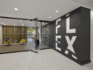 The fitness center lobby area.