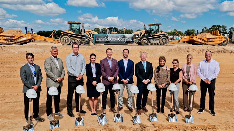 The Trammell Crow team marks the start to construction on the Arsenal Trade Center in Sayreville with a groundbreaking held Sept. 19, 2022.