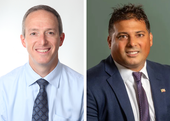 Dr. Brett Lewis (left) and Dr. James Orsini Jr., medical oncology, Hackensack Meridian Mountainside Medical Center