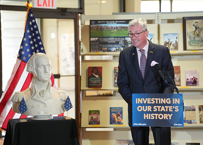 Gov. Phil Murphy announces a $25 million investment for New Jersey's Revolutionary War historic sites on Nov. 29, 2022.
