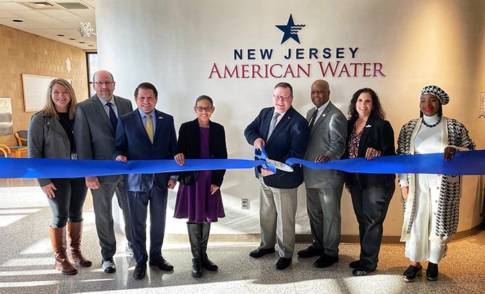 State officials cut the ribbon with New Jersey American Water officials on new resiliency upgrades to the company's Delaware River Regional Water Treatment Plant.