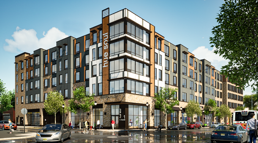 A rendering for Hue Soul, an approved 113-unit residential development in East Orange.