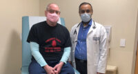 Dr. Ketan Gala, director of Advanced Heart Failure and Medical Director of Cardiogenic Shock Program, Cooper Heart Institute, and member provider of Cooper and Inspira Cardiac Care, is shown with Robert Granmkowski, who received the Barostim Implant.