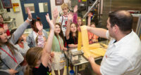 Kids even learned the art of fresh pasta making.