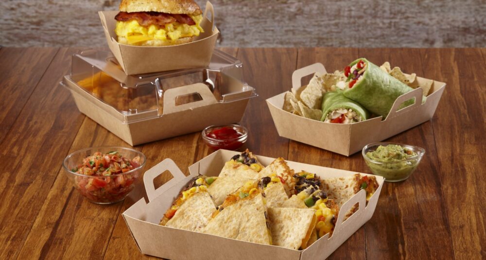 Sabert Corp.'s growing offering of eco-friendly products now includes EcoSnap, a lineup that comes with a recyclable lid that snaps onto a PFAS-free paperboard base.