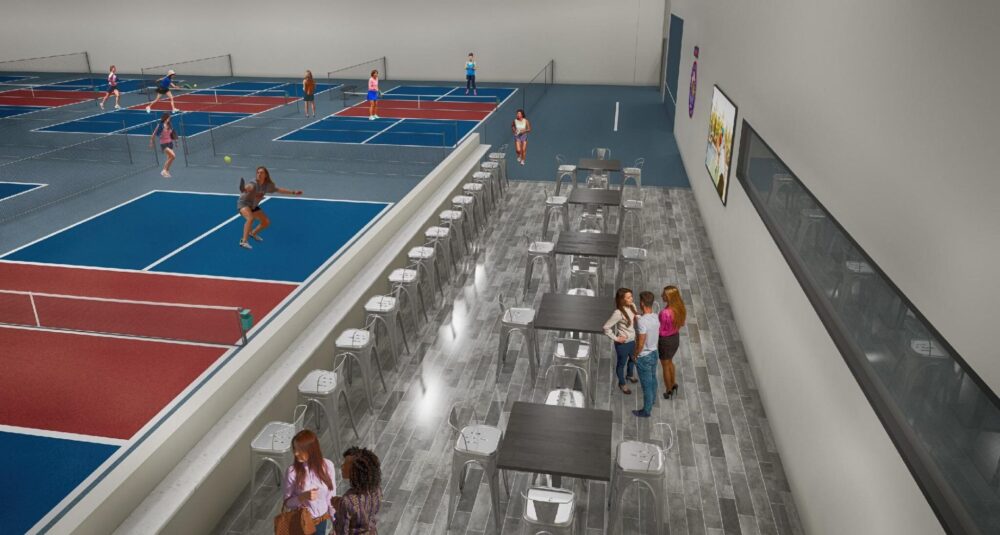 The Pickleball Club at Monroe will feature 10 climate-controlled, regulation-size asphalt courts with dedicated lines and fencing.