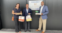 On June 20, 2023, Invest Newark President and CEO Marcus Randolph and Senior Vice President for Business Development Emily Manz enjoyed a tasting tour of The Junction at Gateway with Onyx Equities co-founder and principal Jon Schultz that included salad and a sandwich from fresh&co®, spicy chicken and fries from 375° Chicken n’ Fries, pizza and cannoli from Farinella Artisanal Pizza and Bakery and an assortment of cookies from Chip City Cookies.