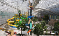 Construction of the $100 million Island Waterpark is nearing completion at the Showboat Resort, billed as a “family-friendly, year-round” attraction.
