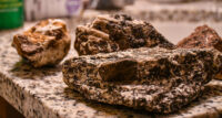 Discovered in 1819 by a French geologist, franklinite was mined at the Franklin and Sterling Hill mines and used in products ranging from sunblock to car tires, to cosmetics and brass.