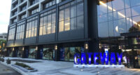 Gateway Center's new jewel box entrance in Newark, directly across from Newark Penn Station. - GENSLER