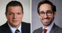 Cooper University Health Care pulmonologist Dr. Wissam Abouzgheib (left) and thoracic surgeon Dr. David Shersher (right) invented and developed a device used to drain fluid from the pleural space of the lungs.
