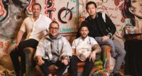 From left: Montclair Hospitality Group CEO Joey Simons, chef Masaharu Morimoto, Pasta Ramen chef Robbie Felice, Montclair Hospitality Group founder Luck Sarabhayavanija are shown at Pasta Ramen's secret Soho pop-up.