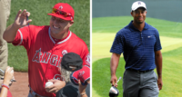 Two of the high-profile names behind Trout National – The Reserve, an 18-hole, par-72 golf course in Vineland, are Los Angeles Angels baseball star and New Jersey native Mike Trout (left) and golf icon Tiger Woods (right).