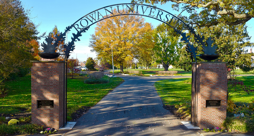 Welcome gate to Rowan University