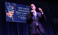 U.S. Sen. Cory Booker, D-NJ, addresses attendees at the New Jersey State Democratic Convention on Sept. 27, 2019.
