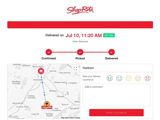 Keasbey-based Wakefern Food Corp. has launched live tracking of online grocery orders purchased from more than ShopRite and The Fresh Grocer locations.