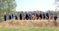 Officials, lawmakers and project stakeholders break ground during an Oct. 12 celebration in Egg Harbor Township on the construction of the the National Aerospace Research and Technology Park's second building.