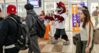 Students attend the Ramapo College Office of Admissions Resource Fair at Bergen Community College.
