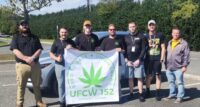 Workers at The Cannabist facility in Vineland celebrate their union win.