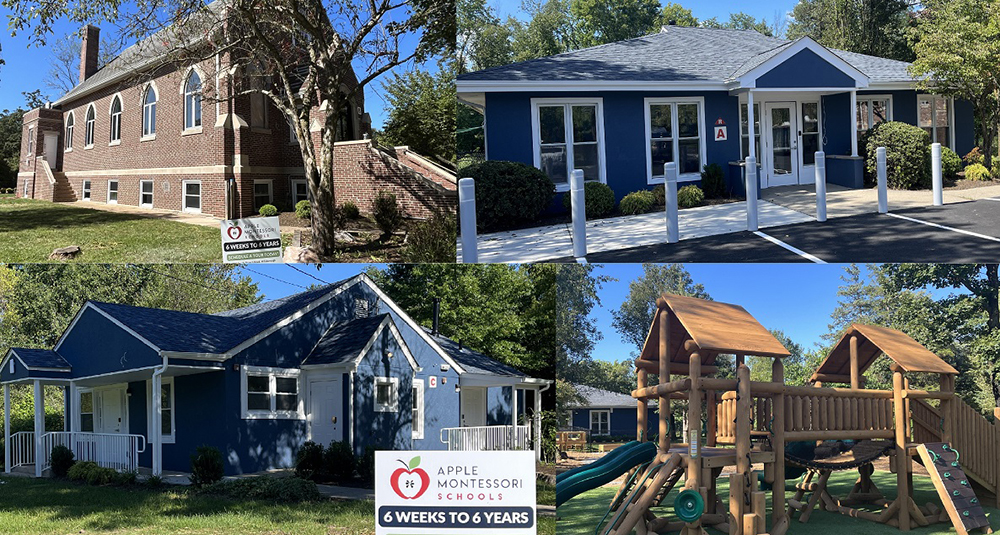 Apple Montessori in Hillsborough is comprised of three buildings. - APPLE MONTESSORI